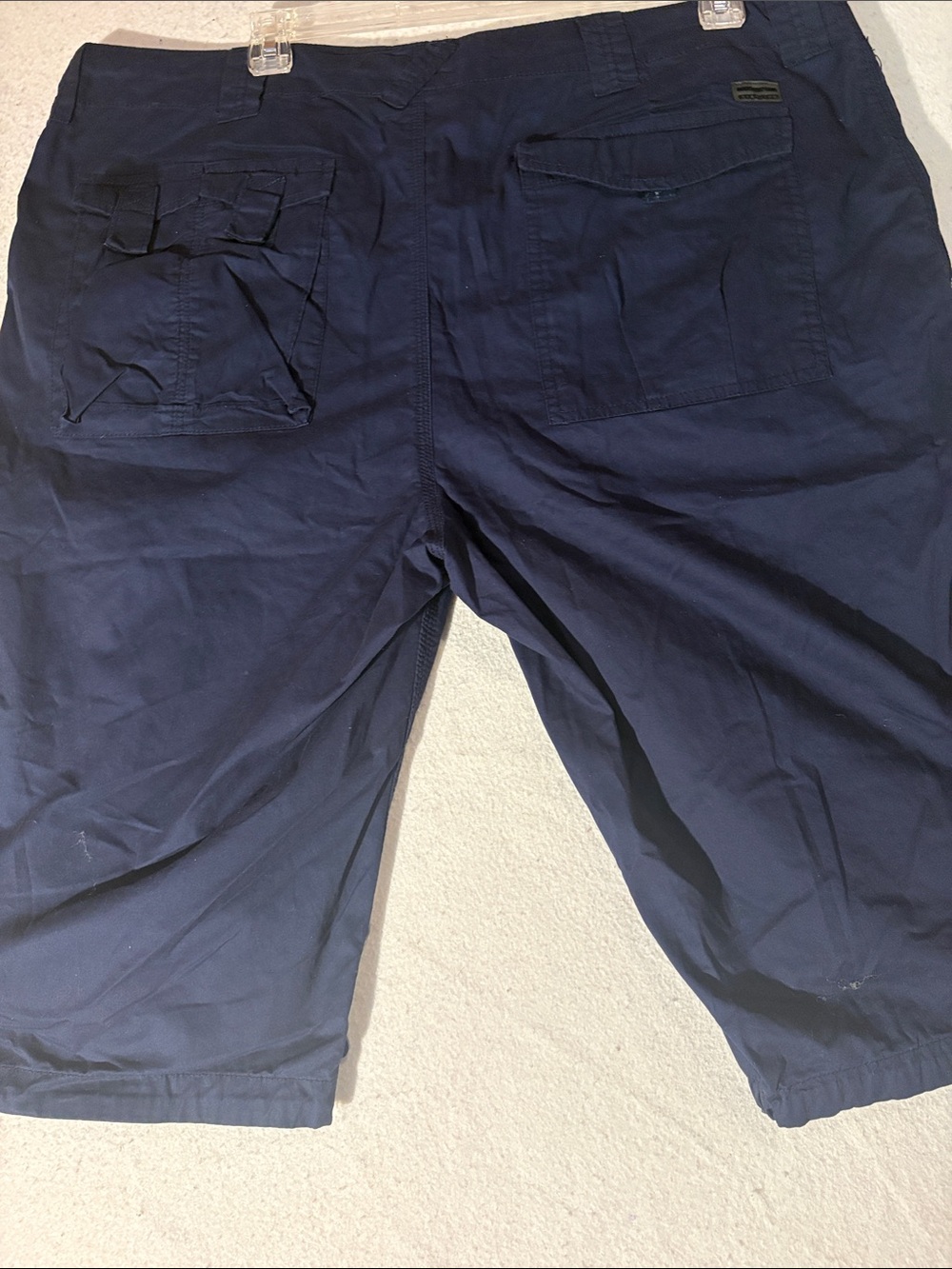 Sean John Cargo Shorts Mens 42 Navy Baggy Y2K Hip Hop Streetwear Utility - Picture 9 of 12